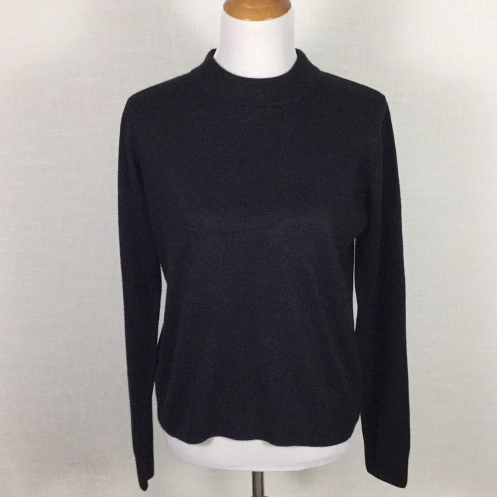 Vintage Sag Harbor mock-neck acrylic sweater